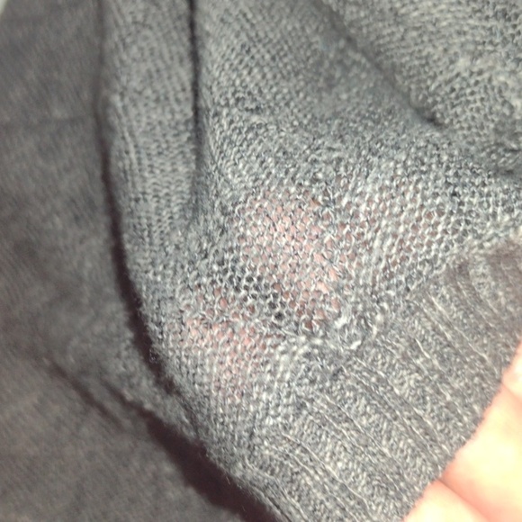 kensie ruffle sweater size small grey - Picture 6 of 7